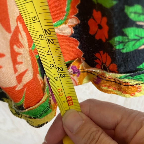 Free People Bali Moroccan Floral Printed Tunic Top Obsidian Combo Oversized S - Picture 7 of 11